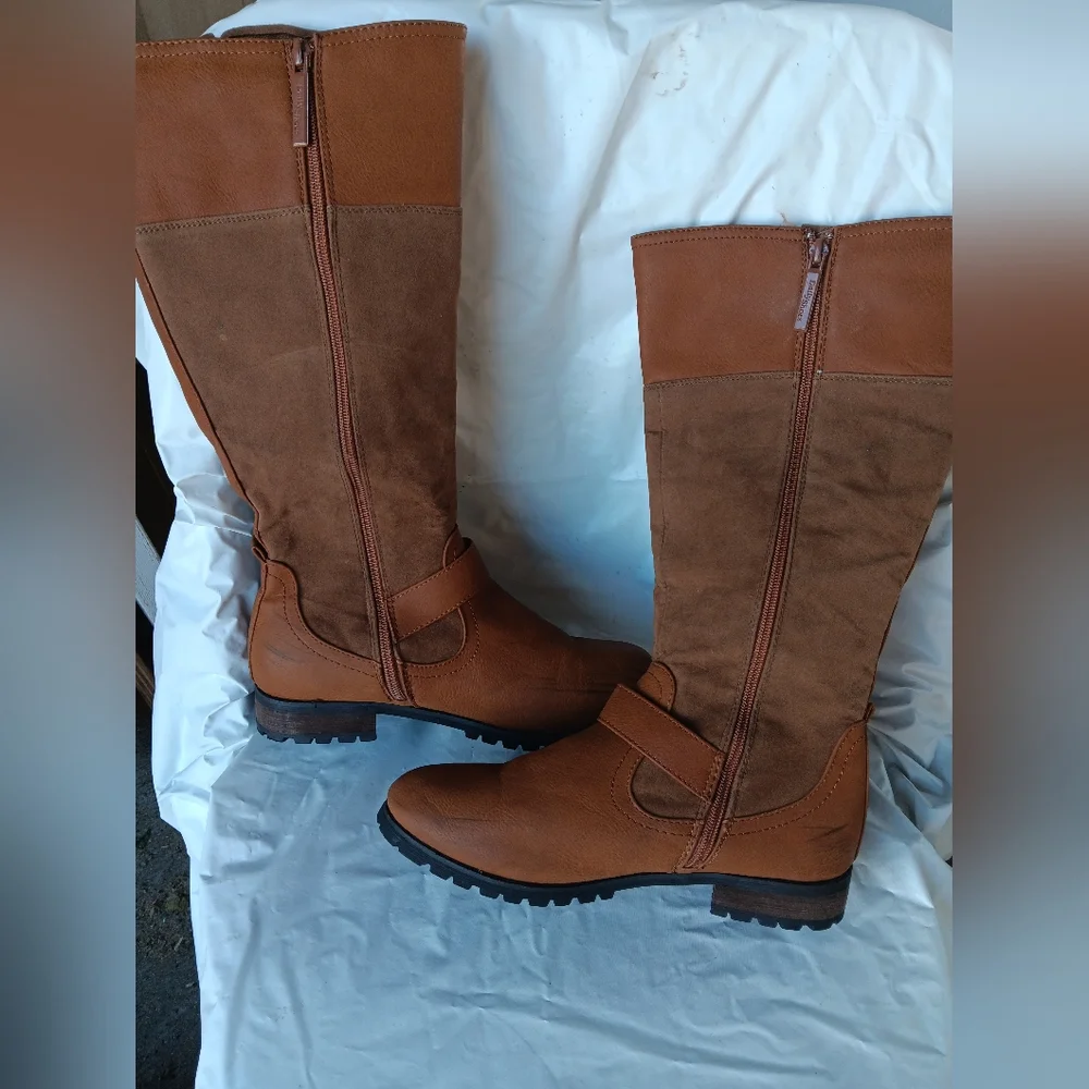 Daily Shoes Stylish Brown Knee-High Boots Womens 7.5